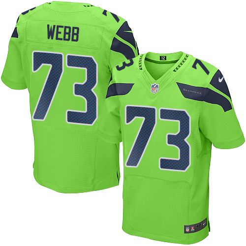 Men's Elite J'Marcus Webb Nike Jersey Green - #73 Rush NFL Seattle Seahawks